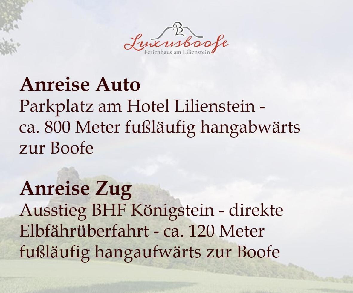 Luxusboofe - Ferienhaus Am Lilienstein Konigstein an der Elbe Exterior photo